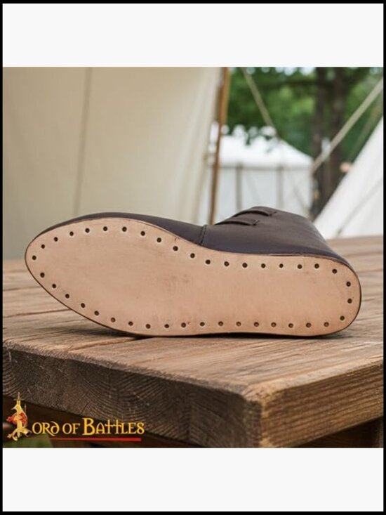 Genuine Leather Ankle Medieval Boots, Viking Pirate Shoes Cosplay Renaissance